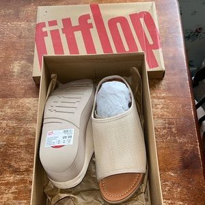 FitFlop Imogen Straw Raffia Slides Straw size 8